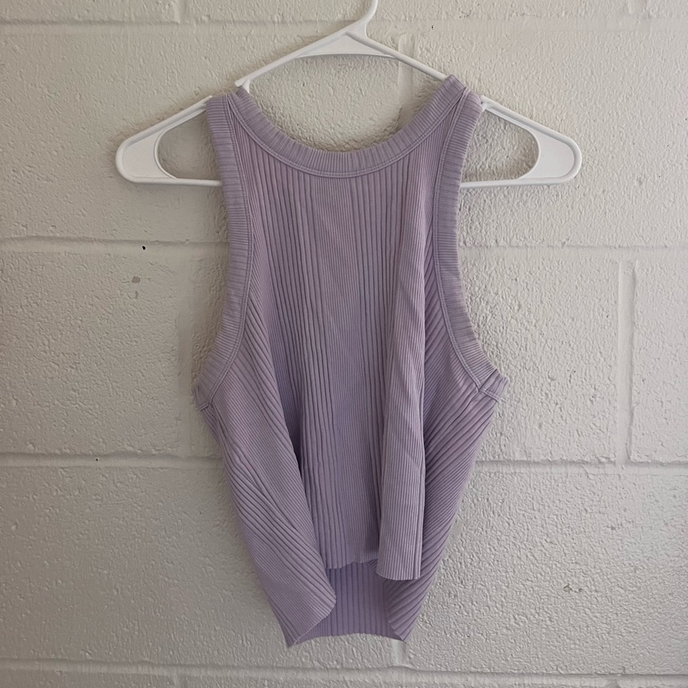 Aerie Light Purple Ribbed Tank Top